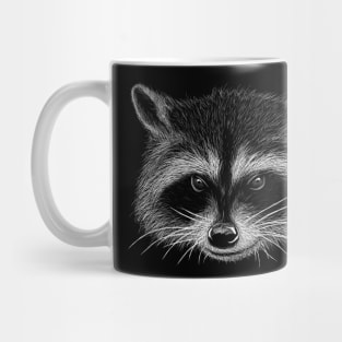 Trash Panda Illustration Masked Bandit Raccoon Drawing Mug